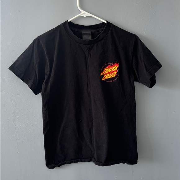 Santa Cruz Skateboards Other - Santa Cruz Skateboards Black Tee with Red and Yellow Logo